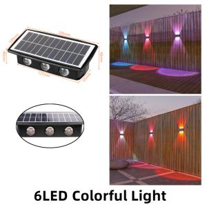 Solar Wall Lamp Led Outdoor Waterproof Decoration Garden Lamp Up And Down Luminous Lighting for Wall Porch Balcony Garden Street