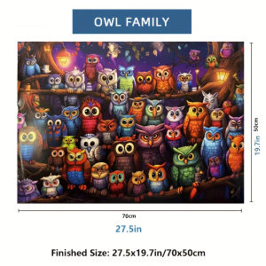 [Majestic Forest Owls Puzzle] 1000pcs Majestic Forest Owls Jigsaw Puzzle for Adults - 70x50cm (28x20") Perfect Gift for Adults