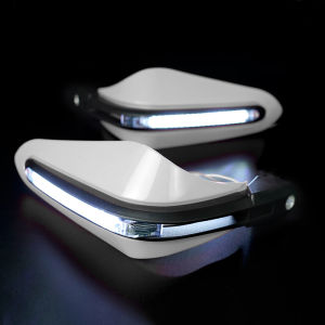 PMShop Motorcycle Hand Guard with LED Light Handlebar Hand Protector 2pcs Universal Handguard for Honda Suzuki Yamaha KTM Dirt Pit Bike ATV Motocross