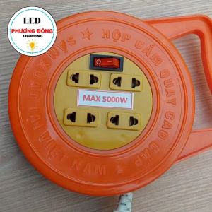 Ổ Cắm Xoay Tay Chịu Tải Cao 5000W - Dây Dài 5m - 8m