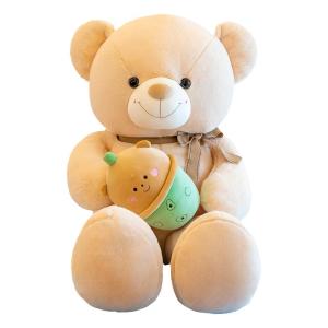 QIAOSHANG | Cute Latte Color Large Teddy Bear Stuffed Toy