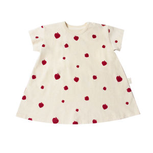 Lelejove Nordic Style Baby T-Shirt Love Heart Short Sleeve Two-Way Wear Parent-Child Matching Cotton Summer Outfit for Kids