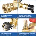 TOOLCY Pressure Washer Pump 3400 PSI Max 3.0 GPM, 3/4 inch Shaft Horizontal Triplex Plunger Pump Replacement, Direct Drive, with Unloader, 5 Nozzle Tips, 3/8" QC to M22-14mm Adapter. 