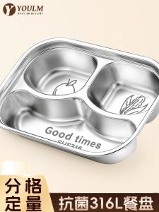 Bát Ăn Bằng Thép Không Gỉ Cấp Thực Phẩm 316 Dành Cho Trẻ Em Bát Ăn Chia Ngăn Hình Trái Cây Và Rau Củ Cho Trẻ Mẫu Giáo Và Gia Đình