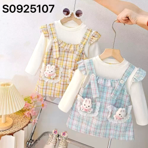 DRES ANAK PEREMPUAN USIA 0-4 TAHUN MOTIF KOTAK KOTAK
