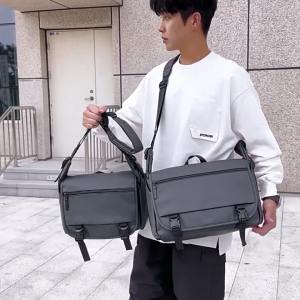 MENSPE Men’s Shoulder Bag Mini Cross Body Bag Casual Lightweight Messenger Bag Large Capacity Waterproof Leisure Street Bag Travel Bag Outdoor Riding Bag For Men