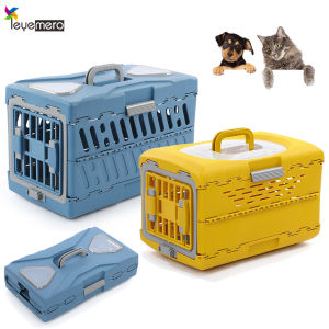 CAROFER Pet Travel Cage Foldable Cat Dog Air Box