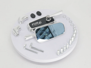 【FUNTIMES】Motorcycle Side Mirror Short Leg High-Quality CNC(Short Leg) With blue lens