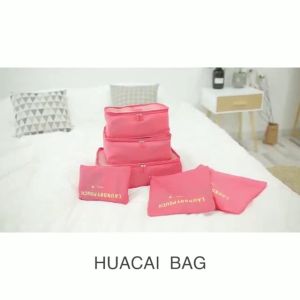 TRB077 - TRAVEL LAUNDRY STORAGE 6 IN 1 BAG SECRET POUCH TRAVELING SET TAS TREVEL ORGANIZER IMPORT MURAH