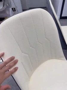 Global Dining Chair Leather Backrest Chair Nordic Chair With Cushion High Back Restaurant Chair