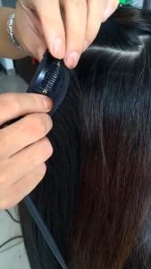 20g 100% Human Hair Patch Two Clips One Piece Ultra-thin Invisible Wig Patch Hair Enhancement And Replacement Full Handwoven 20g 40cm-70cm 1pcs