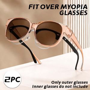 Oversized Over Glasses Sunglasses for Women Men Square Fit Over Polarized Sun Glasses UV400 T03