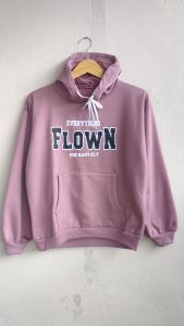 EVERYTHING FLOWN Sweater Hoodie Wanita Oversize Korean Style Bahan Katun Fleece Tebal Halus Sablon Print DTF Premium Quality