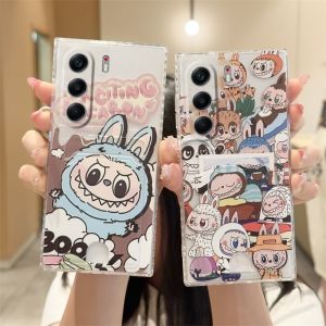Ins Phone Case Tecno Camon 40 Pro Premier Infinix Note 50X 50 Pro+ Plus 5G 4G New Fashion Cute Cartoon Ghost Face Casing Card Storage Full Cover Protection Soft Cover 2025