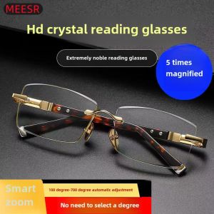 High Definition Crystal Reading Glasses for Men Stone Protection Eyesight Glasses Anti Blue Light Premium Ageing Eyewear