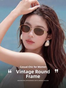 CAPONI | Luxury Old Money Style Oval Metal Frame UV400 Protection Polarized Sunglasses