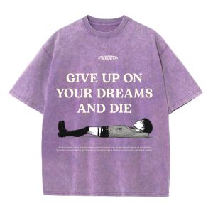 Anime Attack on Titan Vintage Washed T-shirt Mens Short Sleeve Graphic Tee Streetwear Casual Top New Summer Fashion Y2k Clothes
