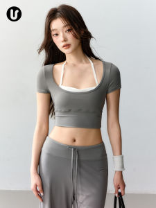 umeverb | Padded Anti-shock Yoga Wear Short Sleeve Top