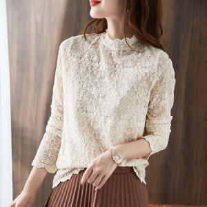 DAIXIANGFEIZI | Lace Half-Neck Blouse
