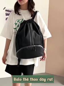 Balo Dây Rút Chống Nước Thể Thao Đi Chơi Học Sinh Thời Trang Vải Dù Laptop Bóng Nhiều Ngăn Khô Ướt Automatik