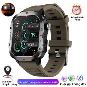 Đồng Hồ Thông Minh Màn Hình 2.01 Inch Đèn LED La Bàn Gọi Bluetooth Chống Nước IP68 Trợ Lý Giọng Nói Thể Thao Ngoài Trời Theo Dõi Sức Khỏe Dành Cho Nam Tích Hợp Chức Năng Theo Dõi Nhịp Tim