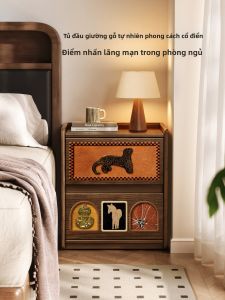 Bàn Đỡ Giường Phong Cách Cổ Điển Gỗ Óc Chó