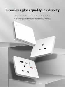 aodoran | UK Standard USB Wall Socket 13A 3 Pin