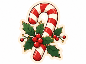 Thảm Giáng Sinh VIKAMA Candy Cane Có Chuông Thảm Polyester Dễ Thương Cho Phòng Ngủ Phòng Khách Phòng Tắm - Thảm Chùi Chân Làm Bằng Máy Chống Phai Màu
