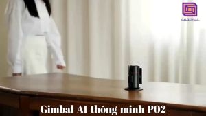 Gimbal AI thông minh có remote bluetooth P02 - Giá đỡ điện thoại quay video 360 độ điều khiển cử chỉ
