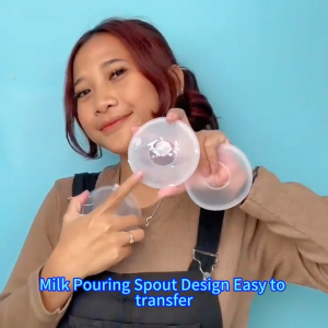 Einmilk 2Pcs Food grade Silicone Breast Milk Collector Shell Breastfeeding Silicone Breast Pad Reusable BPA Free MDNP220