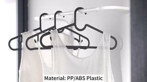 5 Pcs Anti-Slip Hangers Trace-Free Clothes Drying Flexible Sturdy Clothes Dress Slim Plastic Hanger