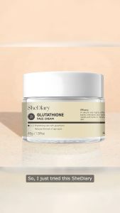 SheDiary Premium Glutathione & Arbutin Brightening Night Cream for All Skin Types 45g