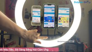 Đèn Livestream size 45cm Dành Cho Make Up Bán Hàng Online Cảm Ứng Và Điều Khiển Từ Xa