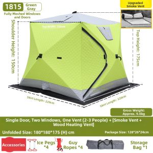EUSSUE | Winter Cold-resistant Windproof Thermal Ice Fishing Tent