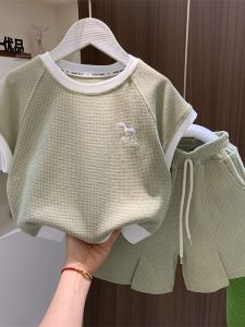 Trendy Summer Short Sleeve Set Breathable Two-piece