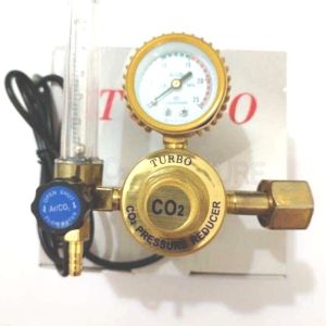 Đồng hồ khí Co2 đồng hồ hàn mig van giảm áp hàn mig TURBO hàng loại tốt chống va đập 36V cắm máy.