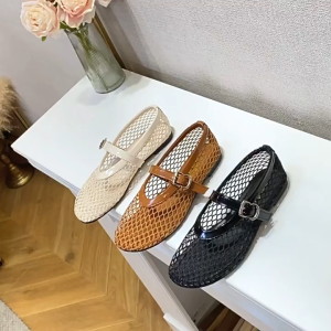 DBPLO Hollow Ballet Shoes for Women Comfortable Flat Shoes Round Toe Casual Shoes#D021