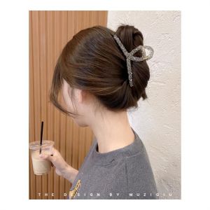 Fashionable Hair Clip for Girls Simple Quality Sweet Little Sister Style Cross Grab Clip Back of Head Hair Accessories