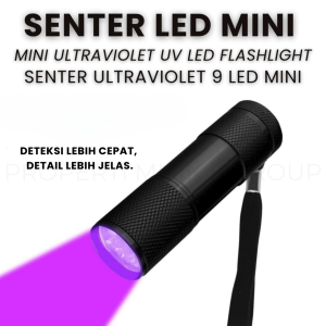 Senter LED Mini Ultraviolet UV 400nm 9 LED