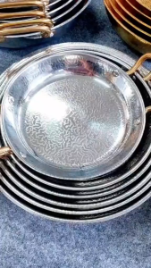 กระทะหม้อไฟสแตนเลส หม้อเกาหลี & ชามมาม่า หม้อราเมง หม้อไฟ สีเงิน-สีทอง ทรงกลม/ทรงลึก/ทรงแบน มีหูจับ ใช้ได้ทุกเตา