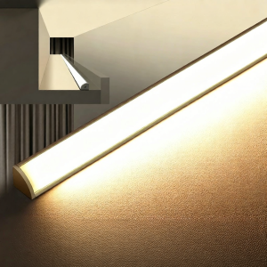 MOLISAI | Smart Suspended 45 Degree Angle Reflective No Main Light Recessed Linear Lighting