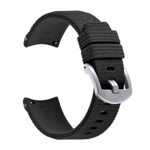 New Curved End Rubber Watch Strap 20mm Watch Belt Military 21mm 22mm FKM Watch Bands Bracelet for Omega for Swatch for Seiko Men