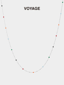 Dopamine Colorful Rainbow Bean Necklace: A Luxurious Summer Accessory