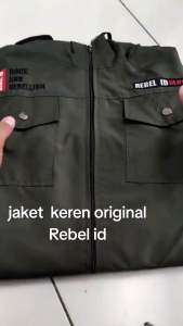 JAKET PARASUT WANITA SEMI PARKA SAKU AKTIF REBEL ID / JAKET CEWEK ANTI ANGIN WP / JAKET ANTI AIR
