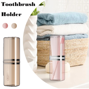 Portable Toothbrush Box Toothpaste Towel Storage Case Toiletries Dust-proof Protective Holder Travel Camping Supplies