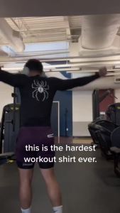 Spider Print Compression Shirt for Men Short Sleeve Rash Guard Gym Workout Undershirts Baselayers Athletic Quick Dry T-Shirt Tee