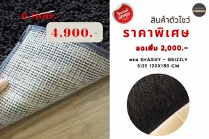 Carpets Inter พรม Shaggy รุ่น Sorona Eco-effcient Size (M) ขนาด 120*180 cm พรมมินิมอล พรมแต่งห้อง พรมRug พรม Living room พรมStain Resistant