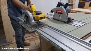 Track Saw Jemar 140 cm ด้วยแผ่นเพลทสำหรับติดตั้งเลื่อยวงเดือน 7" แถมฟรี น็อตสำหรับยึดเครื่องเลื่อย