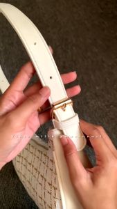 Tas slempang wanita kulit sintetis kombinasi kanvas MADELINE desain terbaru masa kini (recommended)