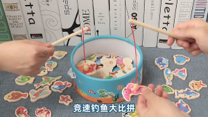 15/31/40PCs wooden magnetic fishing game toy set for kids cartoon fish toys Montessori educational board game parent-child interactive gift